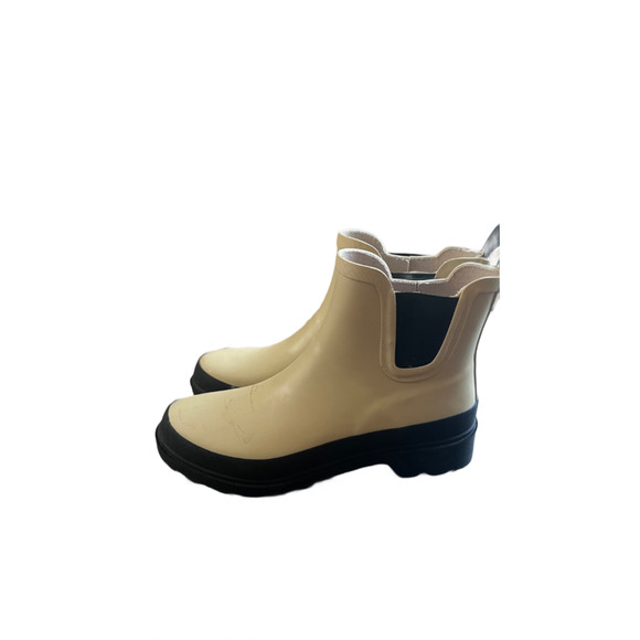 Women's Waterproof Rain Boots - Size 8 Wide - Tan/Black - Picture 2 of 10